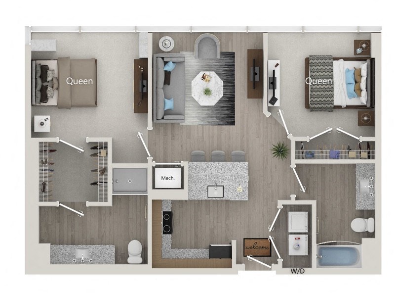 2 Bedroom 2 Bath